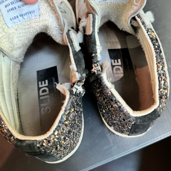 Golden Goose Slides Black Glitter Neon Orange Star IT 36 US 6 - Picture 4 of 6